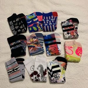 VGUC- lot of 11 Stance Crew Socks - size S